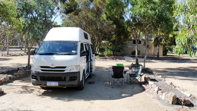 Auf dem Caravanpark in Jerramungub